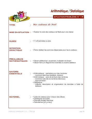 situation-problÃ¨me nÂ° 14 - Commission scolaire de Laval