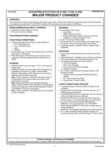 2010 Super Duty Pick-Up Order Guide.pdf - TheDieselStop.com