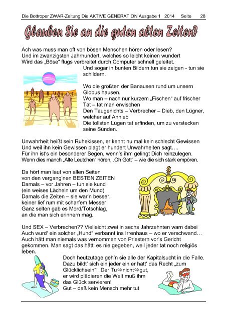 ZWAR-Zeitung Ausgabe 1 2014