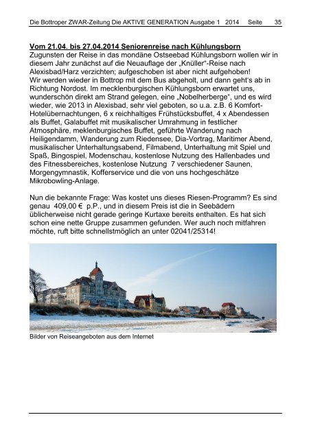 ZWAR-Zeitung Ausgabe 1 2014