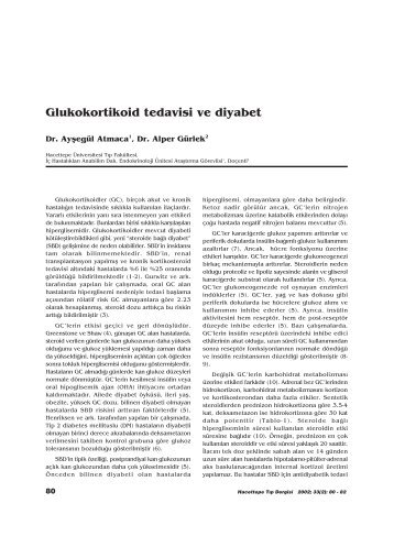 Glukokortikoid tedavisi ve diyabet - Hacettepe Ãniversitesi TÄ±p ...