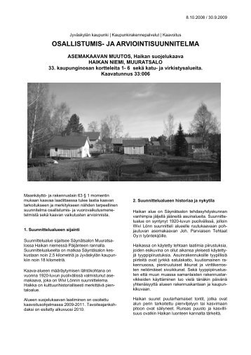 Haikan osallistumis- ja arviointisuunnitelma - JyvÃ¤skylÃ¤n kaupunki
