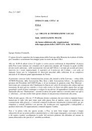 Pisa, 21-7-2007 Lettera Aperta al SINDACO della CITTA ... - Rita Atria