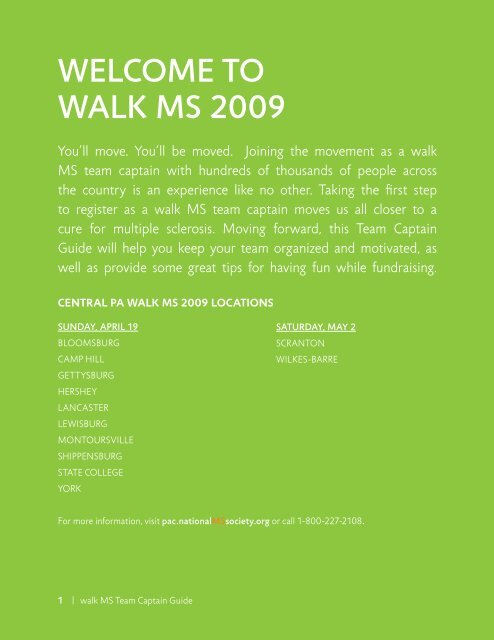 2009 WALK MS - National Multiple Sclerosis Society