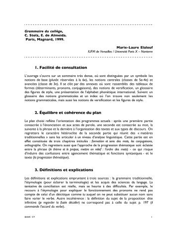 Grammaire du collÃ¨ge/ Magnard 1999 - e-bims.org