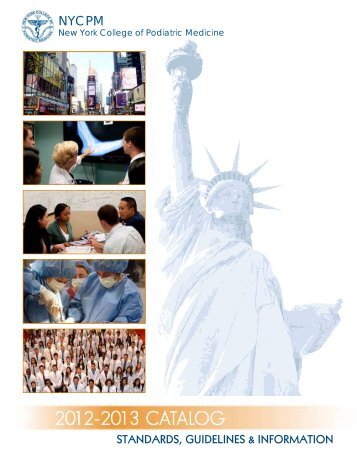 2012-2013 CATALOG - New York College of Podiatric Medicine