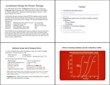 Accelerator Design for Proton Therapy