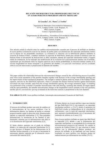 relaciÃ³n microestructura-propiedades mecÃ¡nicas en acero perlÃ­tico ...