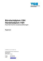 Wegleitung Handelsdiplom VSH berufsbegleitend - SHW