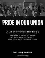 A Labor Movement Handbook: - Empire State Pride Agenda