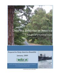 Full Study: Littering Behavior in America - Keep America Beautiful