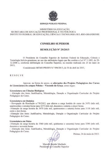 09_Res_029_2013_Altera_PPC - Instituto Federal Sul-rio-grandense