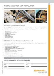 FlexowellÂ® Inquiry sheet for new installation - ContiTech AG