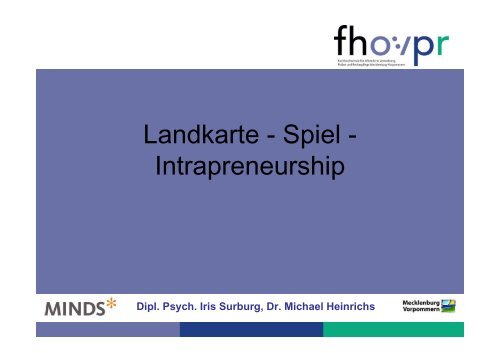 Dipl. Psych. Iris Surburg, Dr. Michael Heinrichs - Intrapreneurship in ...