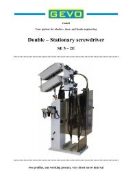Double - Stationary screwdriver SE 5-2E - GEVO GmbH