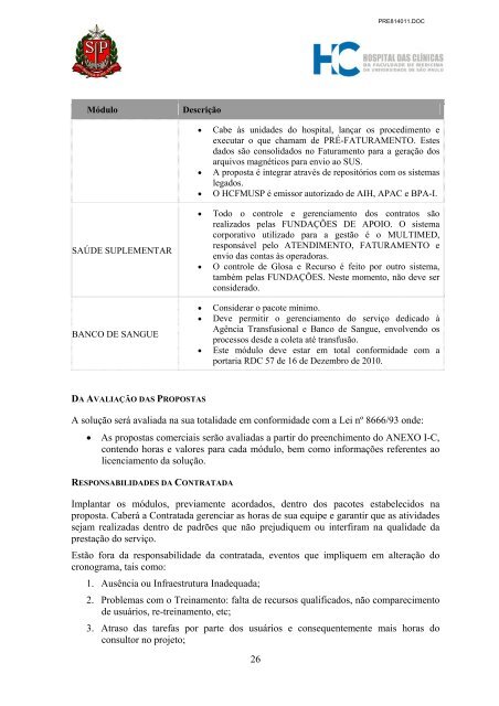 Consulta edital na Ã­ntegra - Hospital das ClÃ­nicas - USP