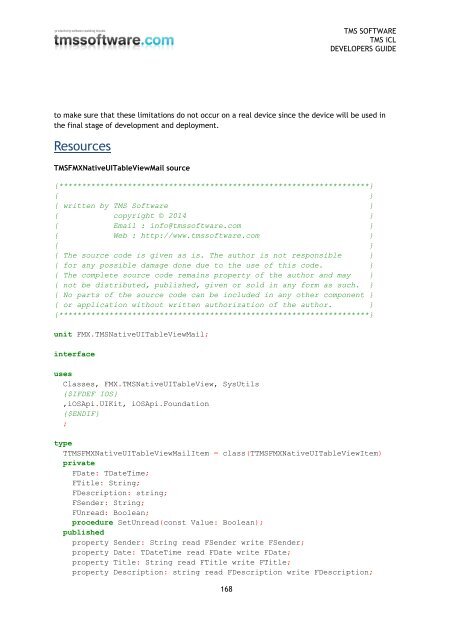 TMS iCL DEVELOPERS GUIDE - TMS Software