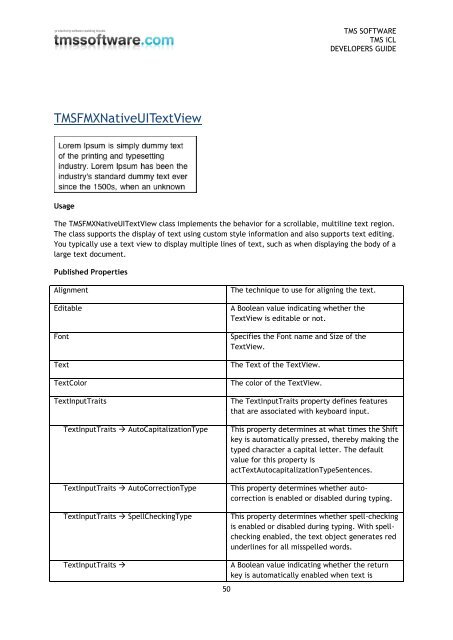 TMS iCL DEVELOPERS GUIDE - TMS Software