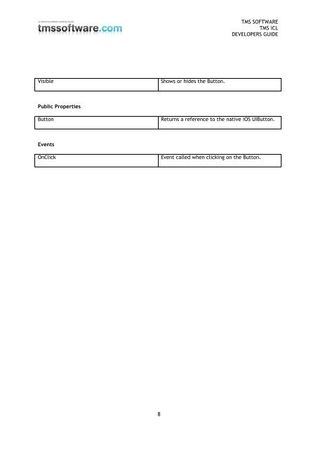 TMS iCL DEVELOPERS GUIDE - TMS Software