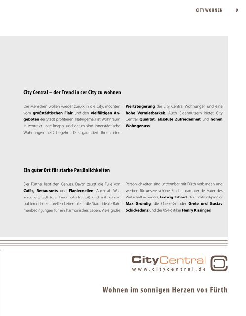 ExposÃ© CityCentral - Lifestyle Wohneigentum