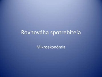 RovnovÃ¡ha spotrebiteÄ¾a