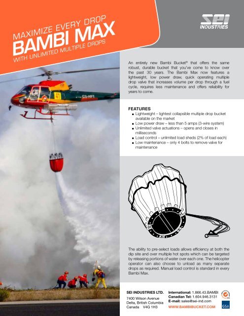 Bambi Max Brochure - SEI Industries Ltd.