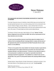 Press Release PPS Announces Decisions on Referring Sentences ...