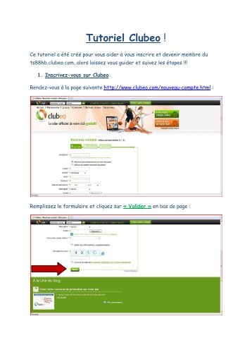 Tutoriel Clubeo !