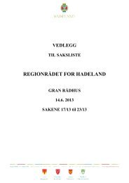 Vedlegg til regionradsmÃ¸te 14.juni 2013 - Hadeland