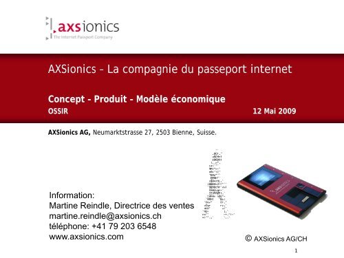 AXSionics AG The Internet Passport Company - OSSIR