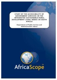 Report on the geographical accessibility study conducted in the 15 ...