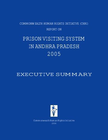 Prison Visiting System in Andhra Pradesh - Commonwealth Human ...