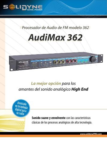 Procesador AudiMax 362 - Solidyne