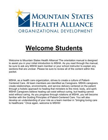 The Student Packet - Mountain States Health Alliance