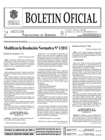 boletin oficial nÂº 149 - BoletÃ­n Oficial de la Provincia de CÃ³rdoba