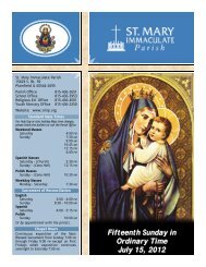 Fifteenth Sunday in Ordinary Time July 15, 2012 - St Mary ...