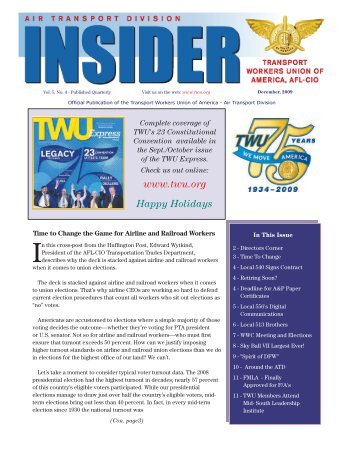 TWU ATD Insider December 2009
