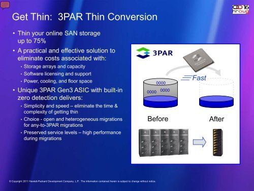 3PAR Thin Provisioning - HrOUG