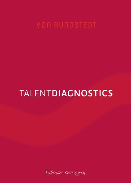Broschüre: TalentDiagnostics - von Rundstedt