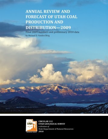 Annual review and forecast of Utah coal - Utah Geological Survey ...