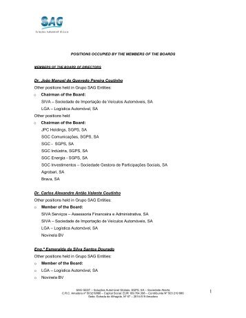 Dr. JoÃ£o Manuel de Quevedo Pereira Coutinho Other ... - SAG