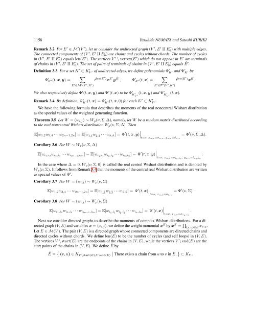 On formulas for moments of the Wishart distributions as weighted ...