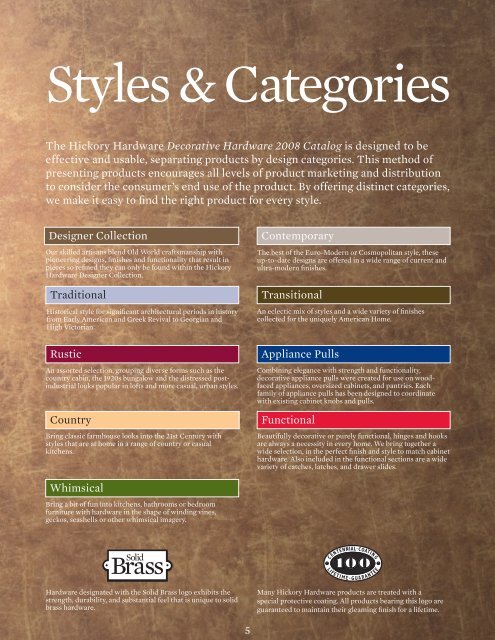 Decorative Hardware 2008 Catalog