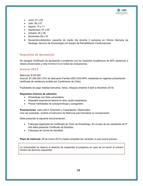 Descargar Brochure (PDF 499 KB) - Facultad de Medicina UDD ...