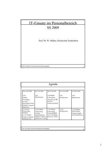 Skript der Veranstaltung - Hochschule Niederrhein