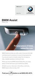 For your peace of mind, subscribe now. - BMW Canada