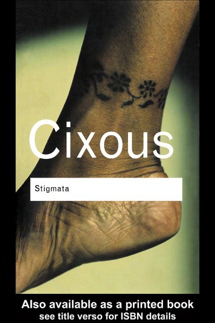 hc3a9lc3a8ne-cixous-stigmata-escaping-texts