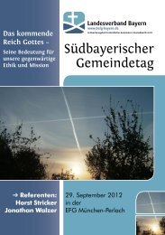 SÃ¼dbayerischer Gemeindetag - Baptisten Bayern