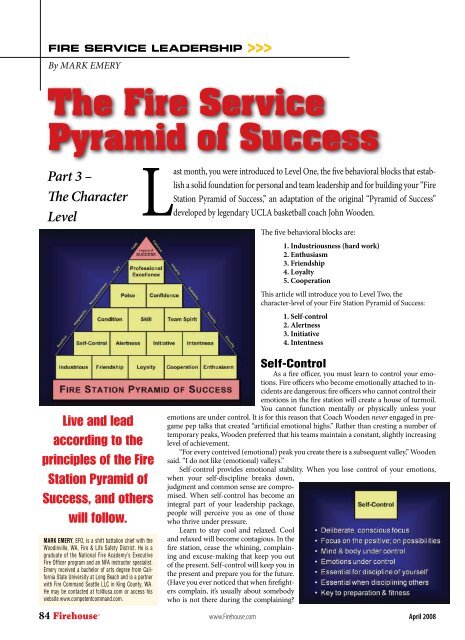 The Fire Service Pyramid of Success - Part 3 - IMS Alliance