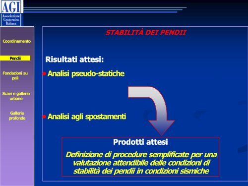 metodi innovativi per il progetto di opere geotecniche e - ReLUIS